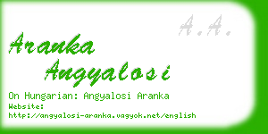 aranka angyalosi business card